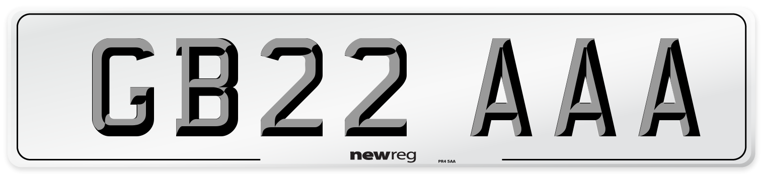 GB22 AAA Number Plate from New Reg